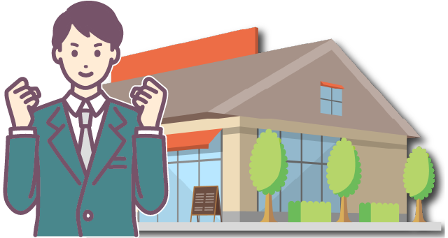 お店を応援する男性